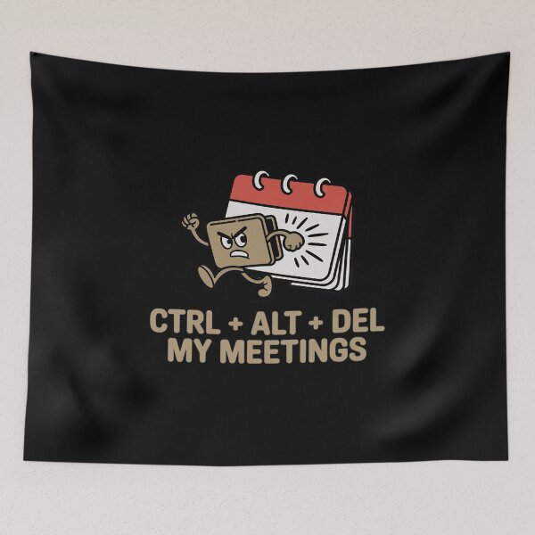 Item preview, Ctrl Alt Del My Meetings Laptop Cartoon designed and sold by NetoGalaxy.