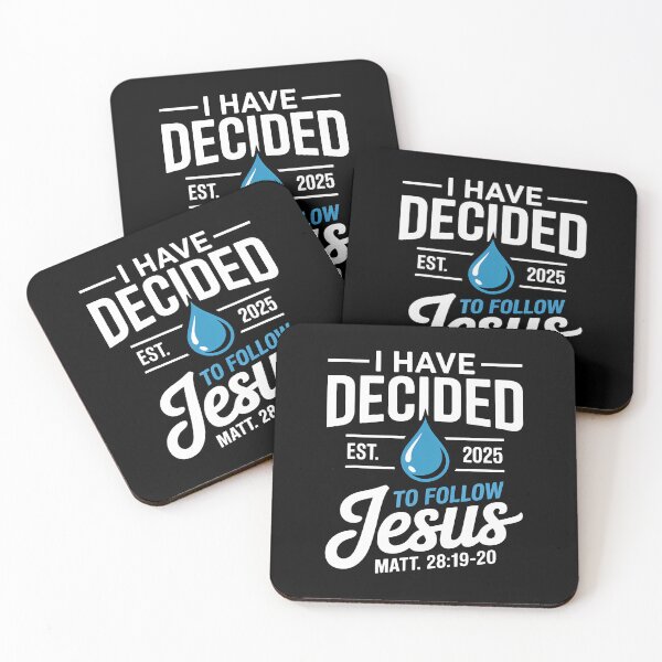Item preview, I Have Decided To Follow Jesus Baptism Christian Bible Verse designed and sold by GeorgeneCharlo.