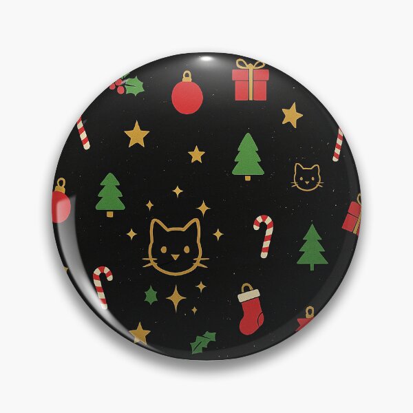 Item preview, Festive Cat Pattern: Stars and Gifts designed and sold by Auroracat2025.