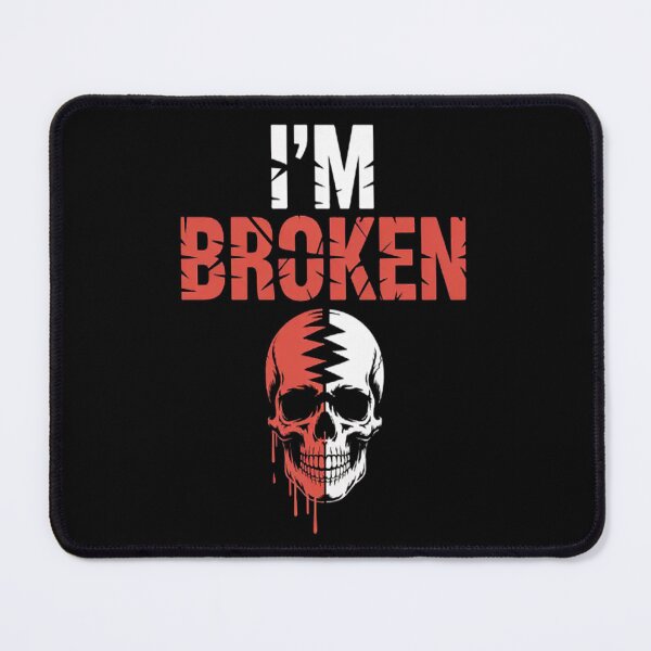 Item preview, Skull Broken Heart Im Broken Invisible Illness I'm OK Broken designed and sold by SignaturalGen.