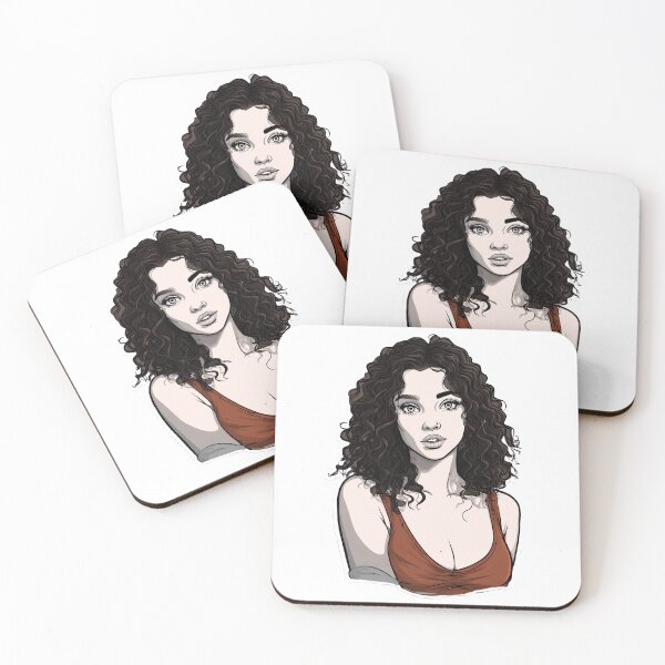 Item preview, Curly low-fi pinup designed and sold by Hedon77.