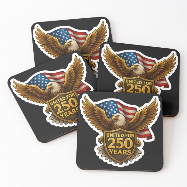 Item preview, 250 Anniversary of the USA - United for 250 Years – Patriotic Eagle Anniversary Sticker designed and sold by Collins Design.