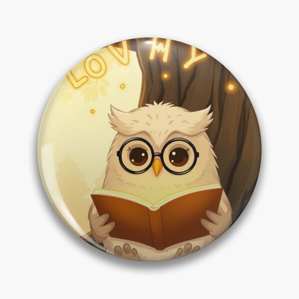 Item preview, Reading Owl – Wisdom in a Quiet Moment designed and sold by HappySproutArt.