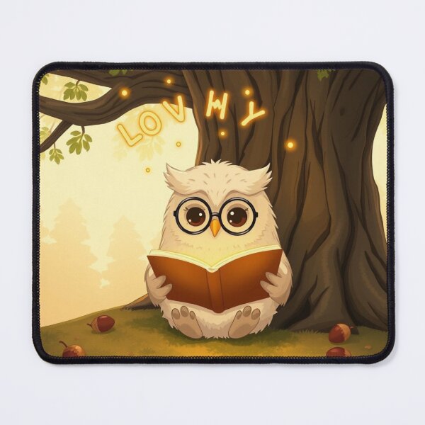 Item preview, Reading Owl – Wisdom in a Quiet Moment designed and sold by HappySproutArt.