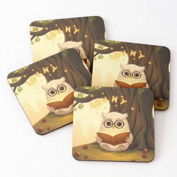 Item preview, Reading Owl – Wisdom in a Quiet Moment designed and sold by HappySproutArt.