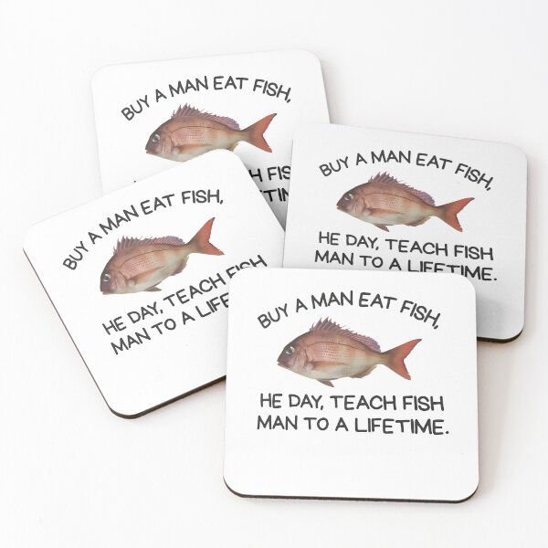 Item preview, Man Eat Fish Teach Funny designed and sold by Sigurornerosars.