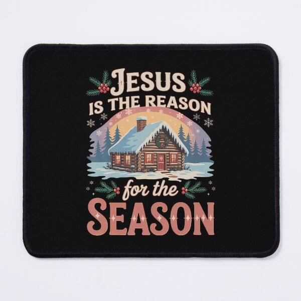 Item preview, Christmas Jesus Is The Reason For The Season Cabin Winter designed and sold by KathleenEliza.