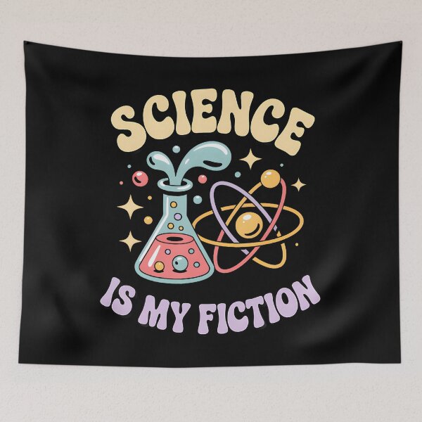 Item preview, Science Is My Fiction Retro Nerd Book Lover Design designed and sold by RebeccaCelia.