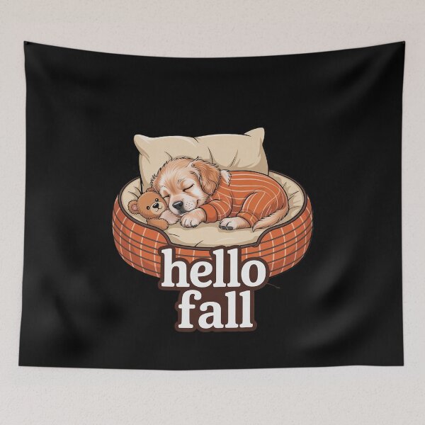 Item preview, Cute Autumn Golden Retriever Decor for Dog Lover Hello Fall designed and sold by NetoGalaxy.