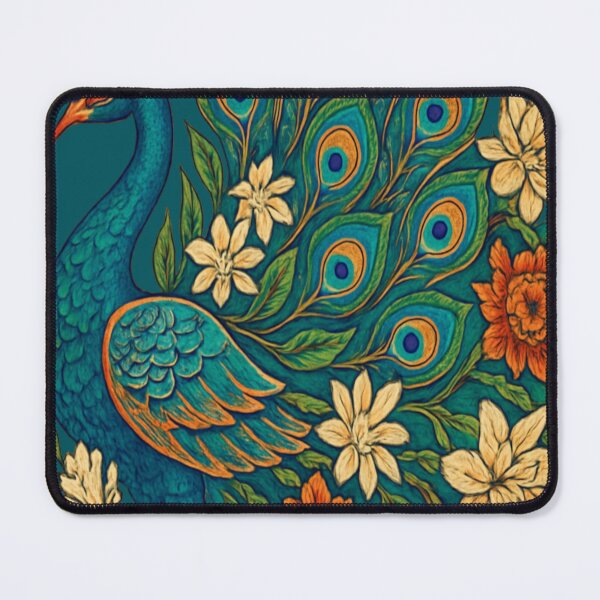 Item preview, Indian Peacock Mandala Floral – Modern Folk Illustration designed and sold by Urban-Wildlife.