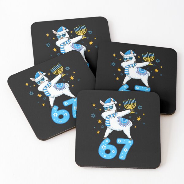 Item preview, 67 Six Seven Meme Dabbing Llama For Girls Boys Hanukkah Pjs designed and sold by LeanneSandra.