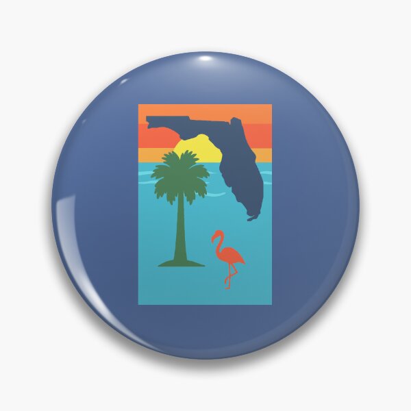 Item preview, Florida Sunset Palm Tree & Flamingo Retro Graphic designed and sold by donwillisjrart.