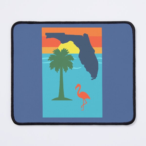 Item preview, Florida Sunset Palm Tree & Flamingo Retro Graphic designed and sold by donwillisjrart.