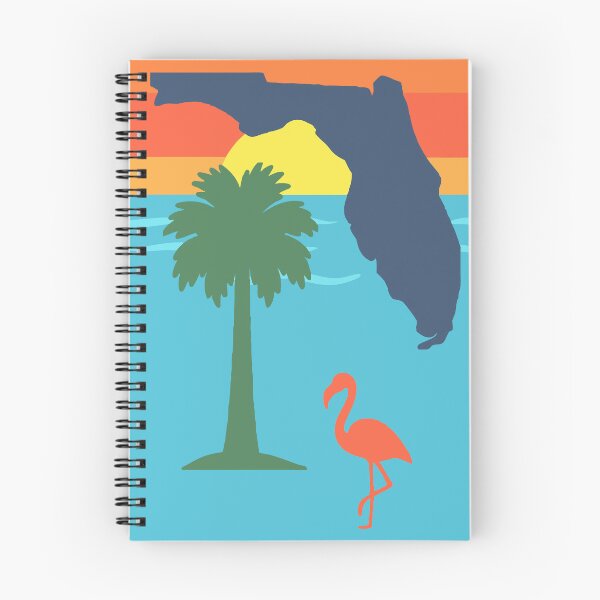 Item preview, Florida Sunset Palm Tree & Flamingo Retro Graphic designed and sold by donwillisjrart.