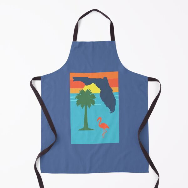 Item preview, Florida Sunset Palm Tree & Flamingo Retro Graphic designed and sold by donwillisjrart.