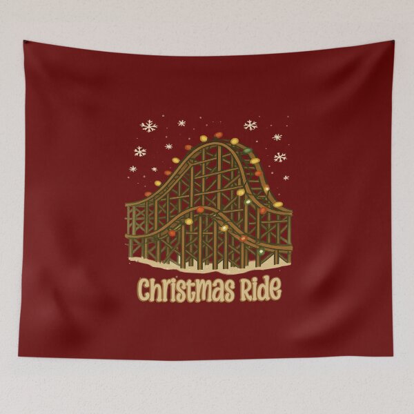 Item preview, Tennessee Christmas Roller Coaster Scene – Retro Festive Snowy Lights Design designed and sold by Globalcitytees.