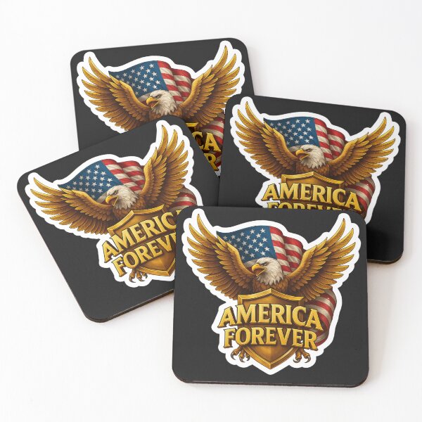 Item preview, 250 Anniversary of the USA - America Forever – Patriotic Eagle Emblem Sticker designed and sold by Collins Design.