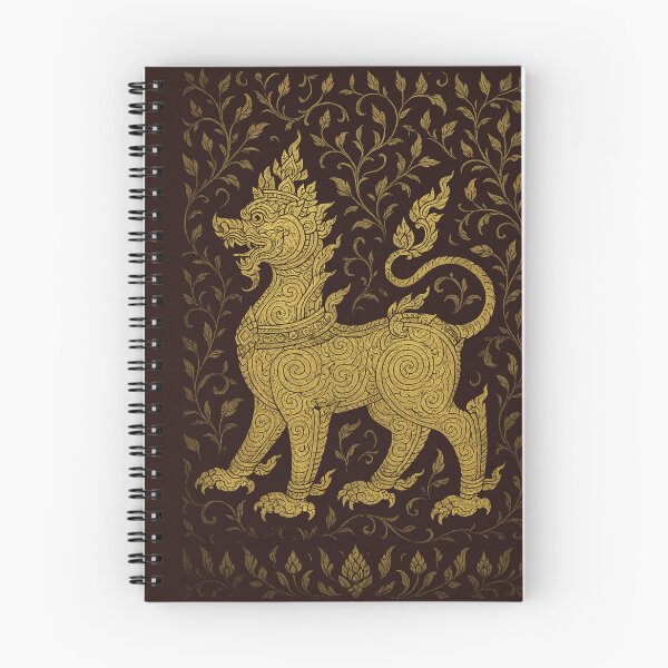 Item preview, Golden Thai Singha – Ornamental Kanok Mythical Lion Art designed and sold by Sksticker991.