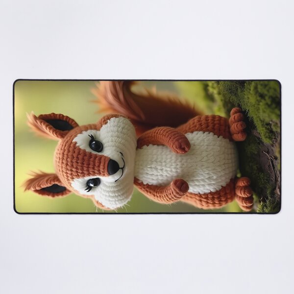 Item preview, Crocheted squirrel doll in the forest designed and sold by Mianku | Für das Leben.