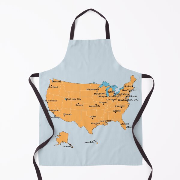 Item preview, USA Major Cities Map – Bold & Educational Design designed and sold by mashmosh.