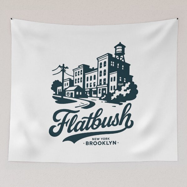 Item preview, Flatbush Vintage Script Streetcorner designed and sold by Boogosh.