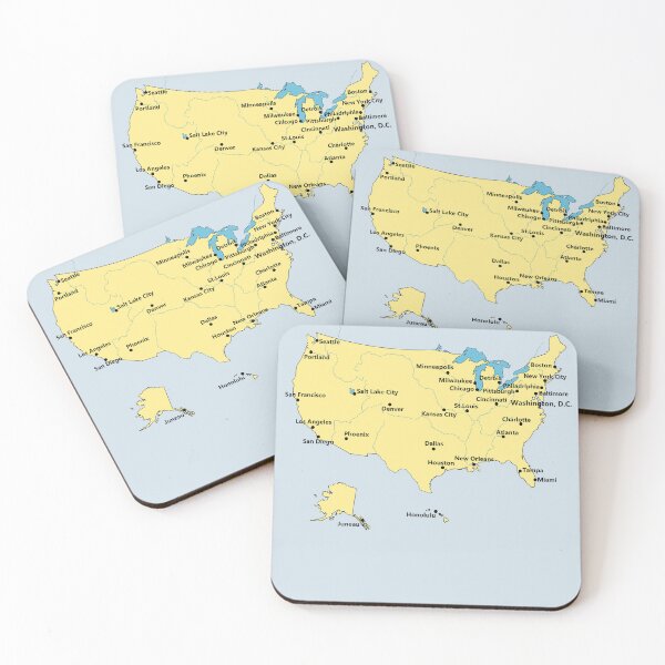 Item preview, USA Cities & Rivers Map – Bold Travel & Geography Design designed and sold by mashmosh.