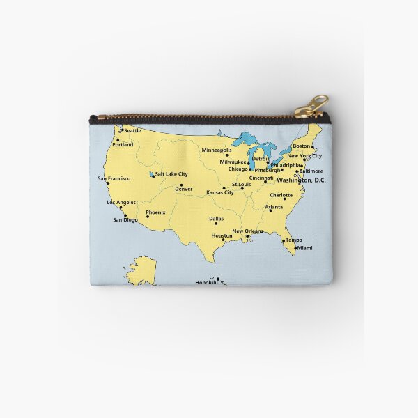 Item preview, USA Cities & Rivers Map – Bold Travel & Geography Design designed and sold by mashmosh.