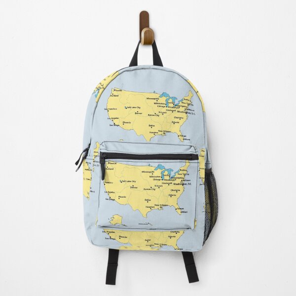 Item preview, USA Cities & Rivers Map – Bold Travel & Geography Design designed and sold by mashmosh.