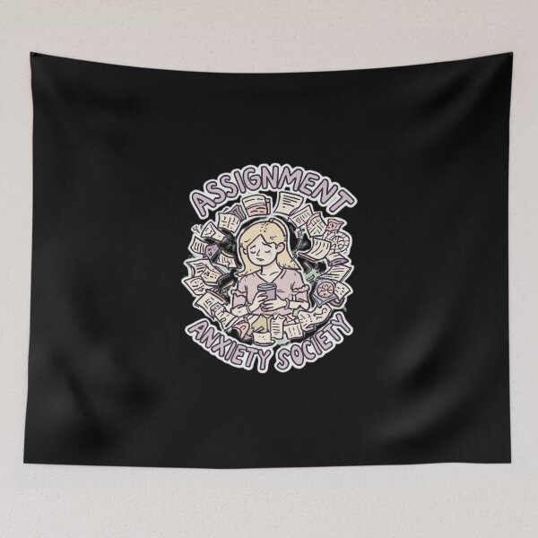Item preview, Assignment Anxiety Society - Introvert Student Energy Graphic designed and sold by ConfuseLab Shop.