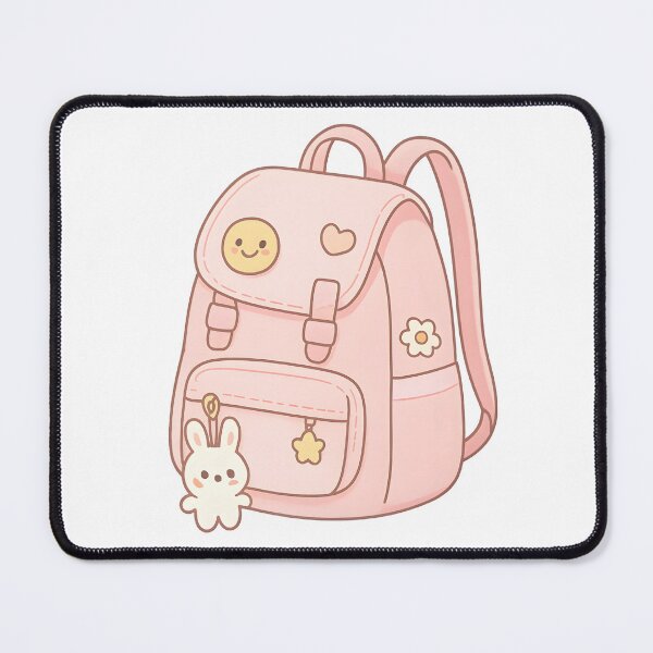 Item preview, Cute Pink Backpack Sticker – Kawaii School Bag with Bunny Charm  designed and sold by Blaple.