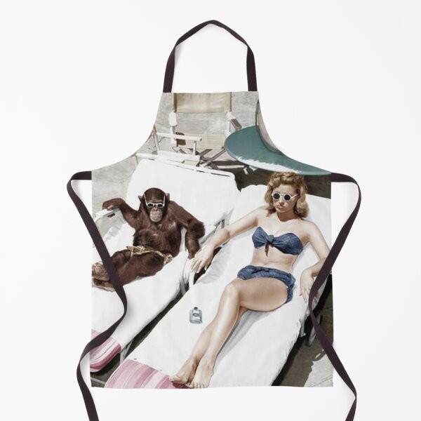Item preview, Poster Chimpanzee and a Woman Sunbathing designed and sold by ColemanOlmos.
