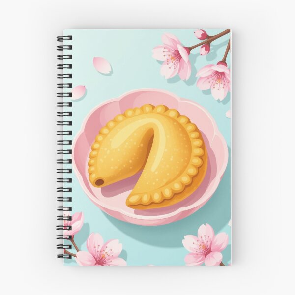 Item preview, Cute Cartoon Fortune Cookie with Cherry Blossoms designed and sold by ArtQueen777.