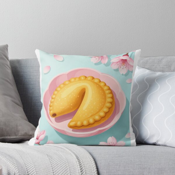 Item preview, Cute Cartoon Fortune Cookie with Cherry Blossoms designed and sold by ArtQueen777.