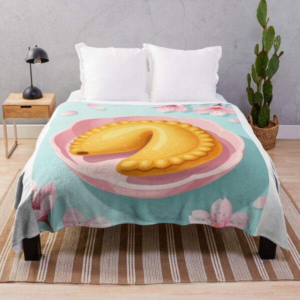 Item preview, Cute Cartoon Fortune Cookie with Cherry Blossoms designed and sold by ArtQueen777.