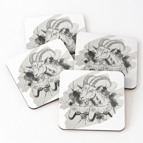 Item preview, Ink Brush Goat Gamer designed and sold by LoganDzign.