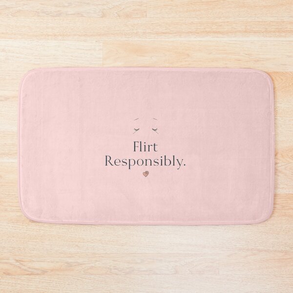 Item preview, Flirt Responsibly Minimalist Quote - Cute Romantic Sarcasm designed and sold by ConfuseLab Alt.