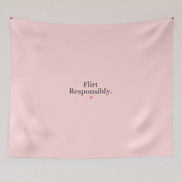 Item preview, Flirt Responsibly Minimalist Quote - Cute Romantic Sarcasm designed and sold by ConfuseLab Shop.