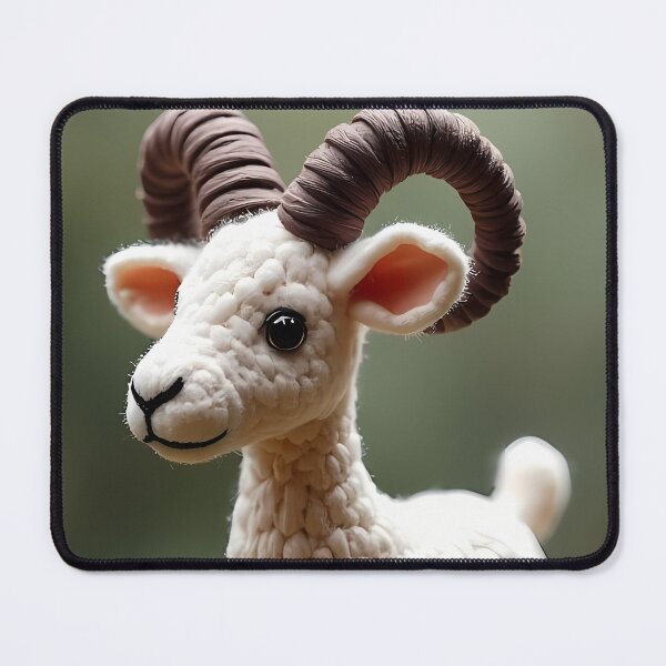 Item preview, Cute wool sheep with twisted horns designed and sold by Mianku | Für das Leben.