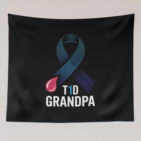 Item preview, Mens Mens Type 1 Diabetes Grandpa - World Diabetes Day designed and sold by HollyBellArtSte.