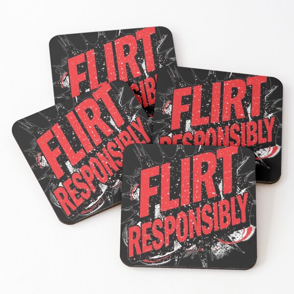 Item preview, FLIRT RESPONSIBLY Grunge Comic Burst - Bold Sarcasm Quote designed and sold by ConfuseLab Shop.