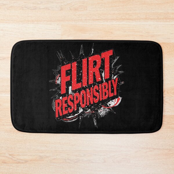 Item preview, FLIRT RESPONSIBLY Grunge Comic Burst - Bold Sarcasm Quote designed and sold by ConfuseLab Alt.