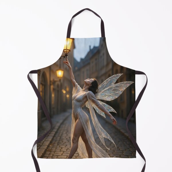 Item preview, Barefoot fairy touches citystreet lamp with wings designed and sold by CathryneDelamort.