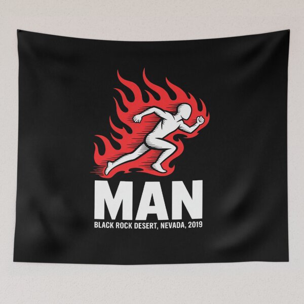 Item preview, Man Burning Funny Music Festival Lovers designed and sold by TiredPack.