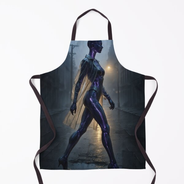 Item preview, Purple cyborg clear coat wet citystreet walk designed and sold by CathryneDelamort.