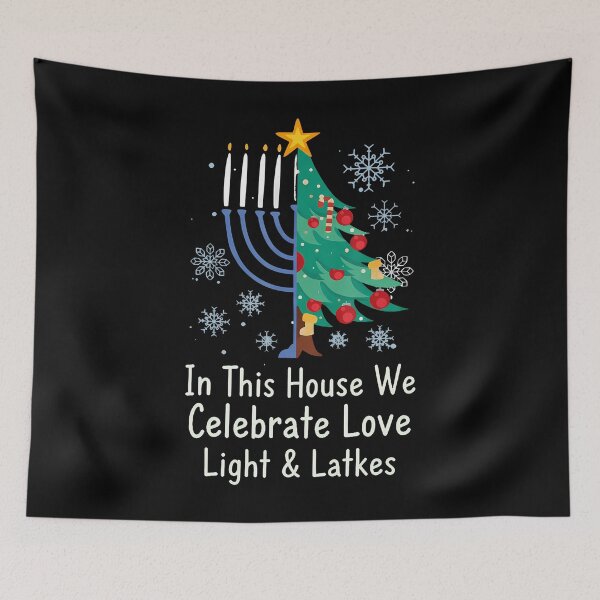 Item preview, Love Light  Latkes Interfaith Hanukkah Christmas Holiday designed and sold by JaneJanie.
