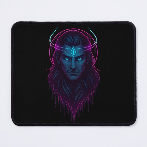 Item preview, Loki – Neon Viking Core Trickster God | Cyber Norse Portrait designed and sold by R3X .