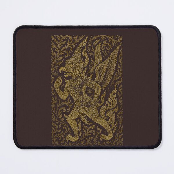 Item preview, Golden Thai Garuda – Ornamental Kanok Winged Deity Art designed and sold by Sksticker991.