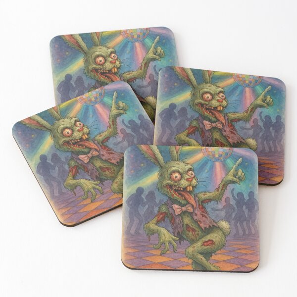 Item preview, creepy zombie rabbit dances in the disco designed and sold by Mauswohn.