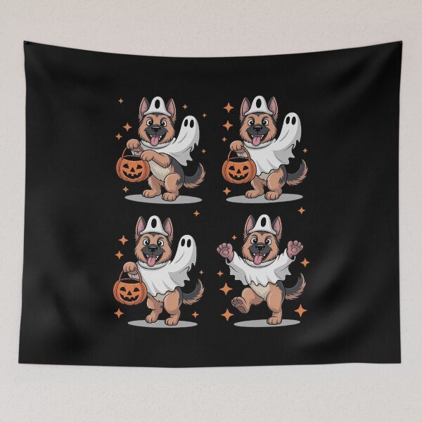 Item preview, Cute Fall German Shepherd Ghost Costume Dog Lover Halloween designed and sold by LittleDame.