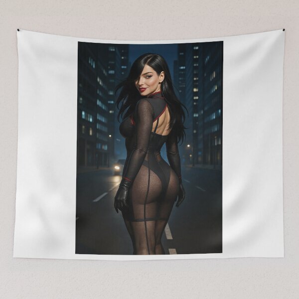 Item preview, Cassandra Kaine in black sheer on citystreet designed and sold by CathryneDelamort.